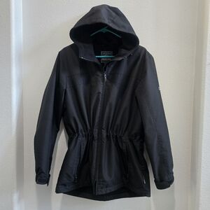 PacificTrail black hooded jacket with fleece lining women's size medium.